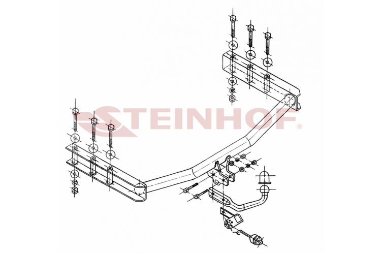 V-115 Vaste trekhaak Volkswagen Passat Stationwagen tussen bouwjaar 10/1996 en 08/2005