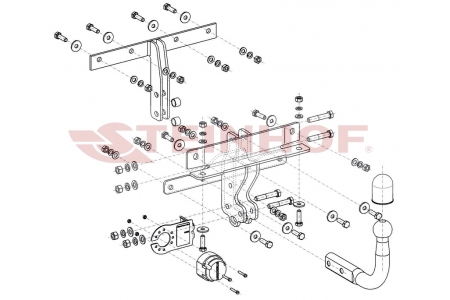 V-276 Vaste trekhaak Volvo C-30 Hatchback 3D 2006-2012