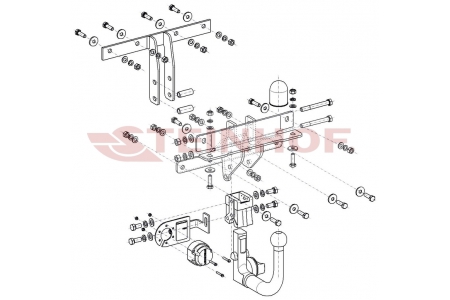 V-277 Verticaal afneembare trekhaak Volvo C-30 Hatchback 3D 2006-2012